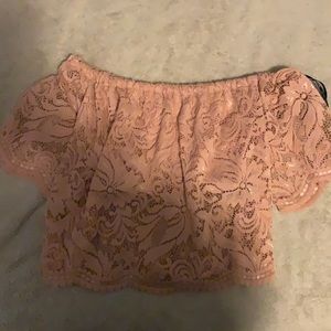 Lace off the shoulder top